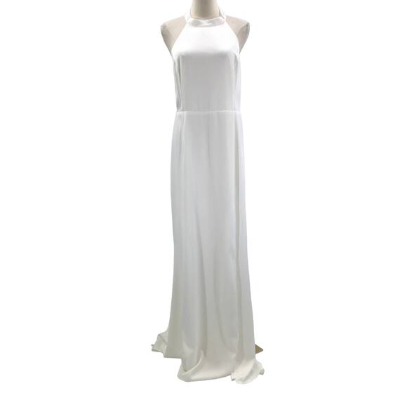 LULU'S XL White Radiant Adoration Lace Backless Halter Neck Maxi Dress NEW b166 - Picture 2 of 9